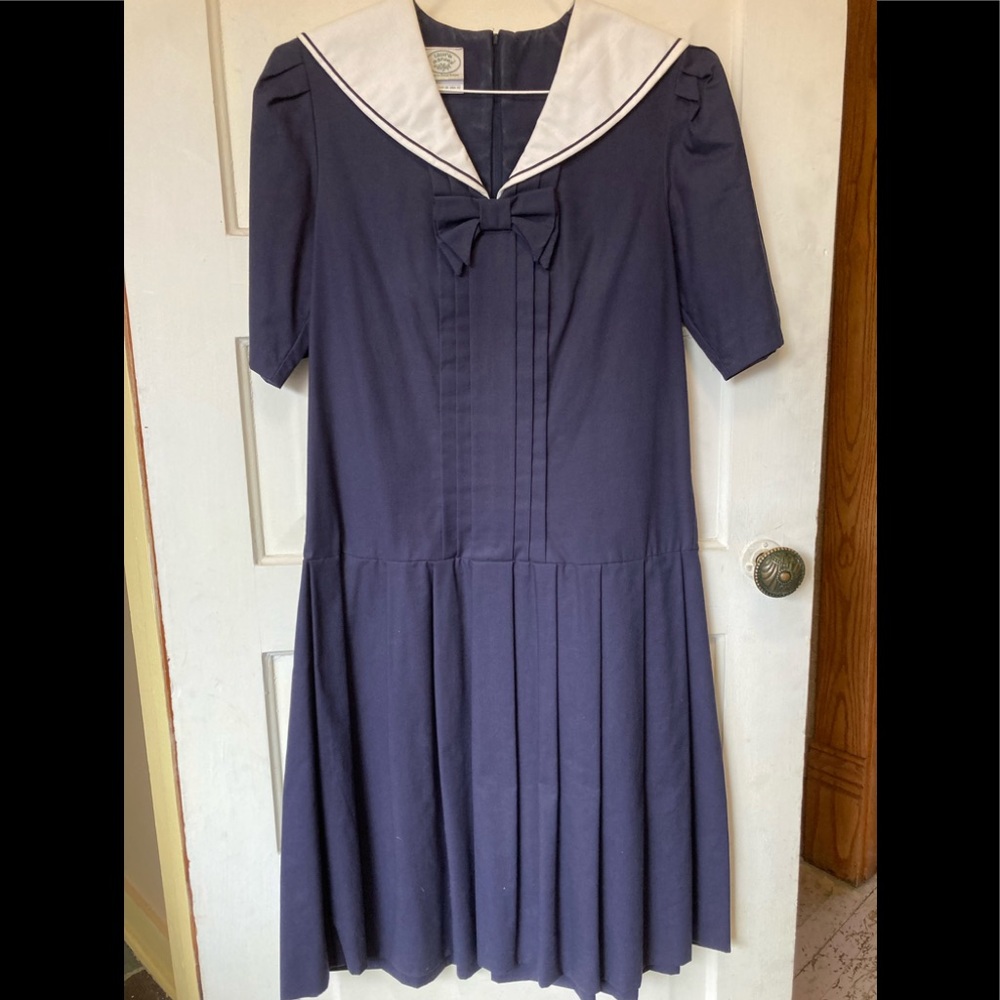 Laura Ashley women’s sailor dress vintage 1980s
